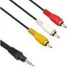  3.5 MM Stereo (M) to 3 RCA (M) Cable 10 FT.